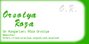 orsolya roza business card